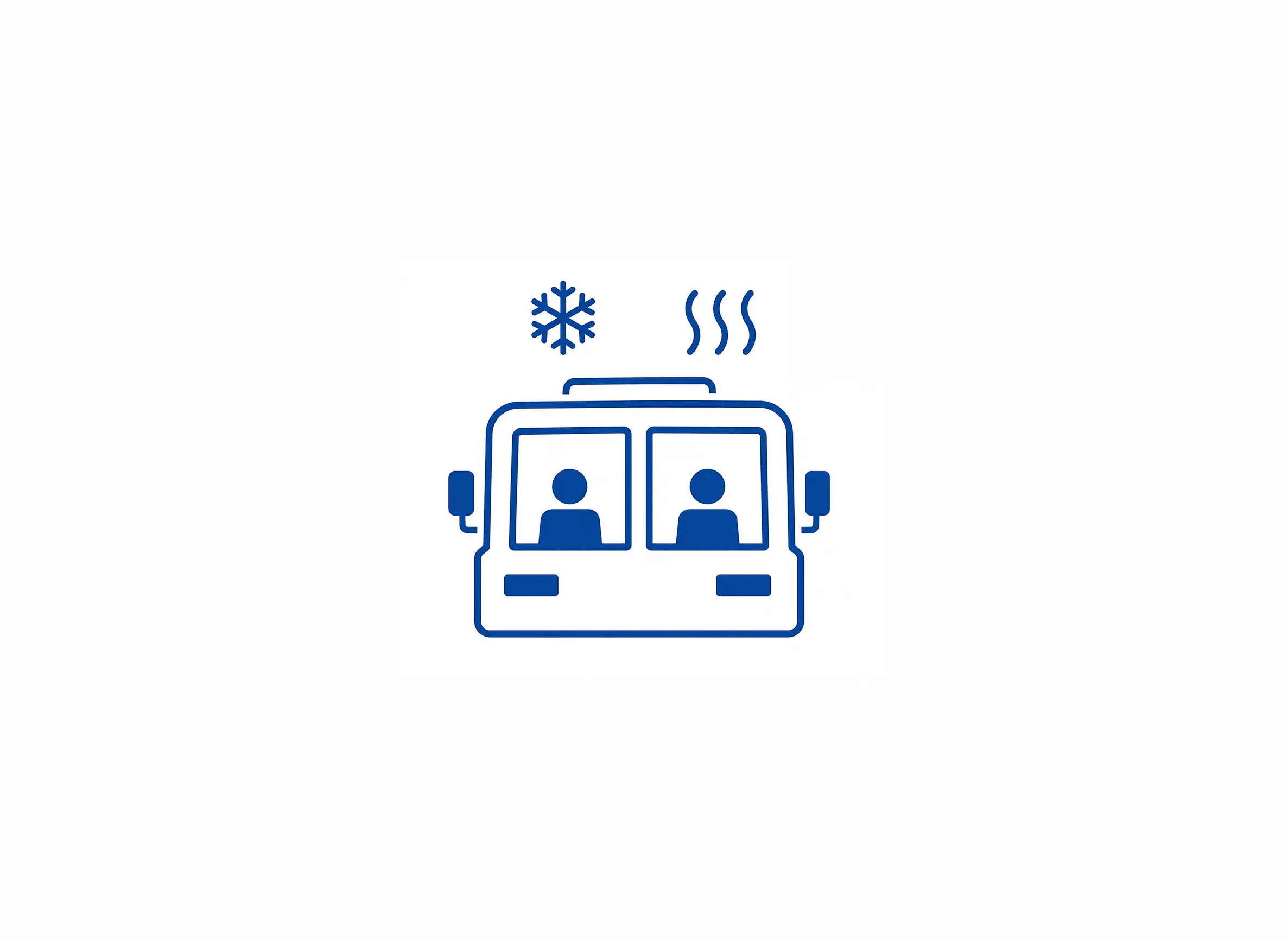 Pictogramme représentant la cabine conditionnée et les utilitaires du Vagabond